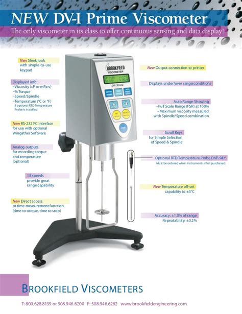 brookfield viscometer parts and functions.